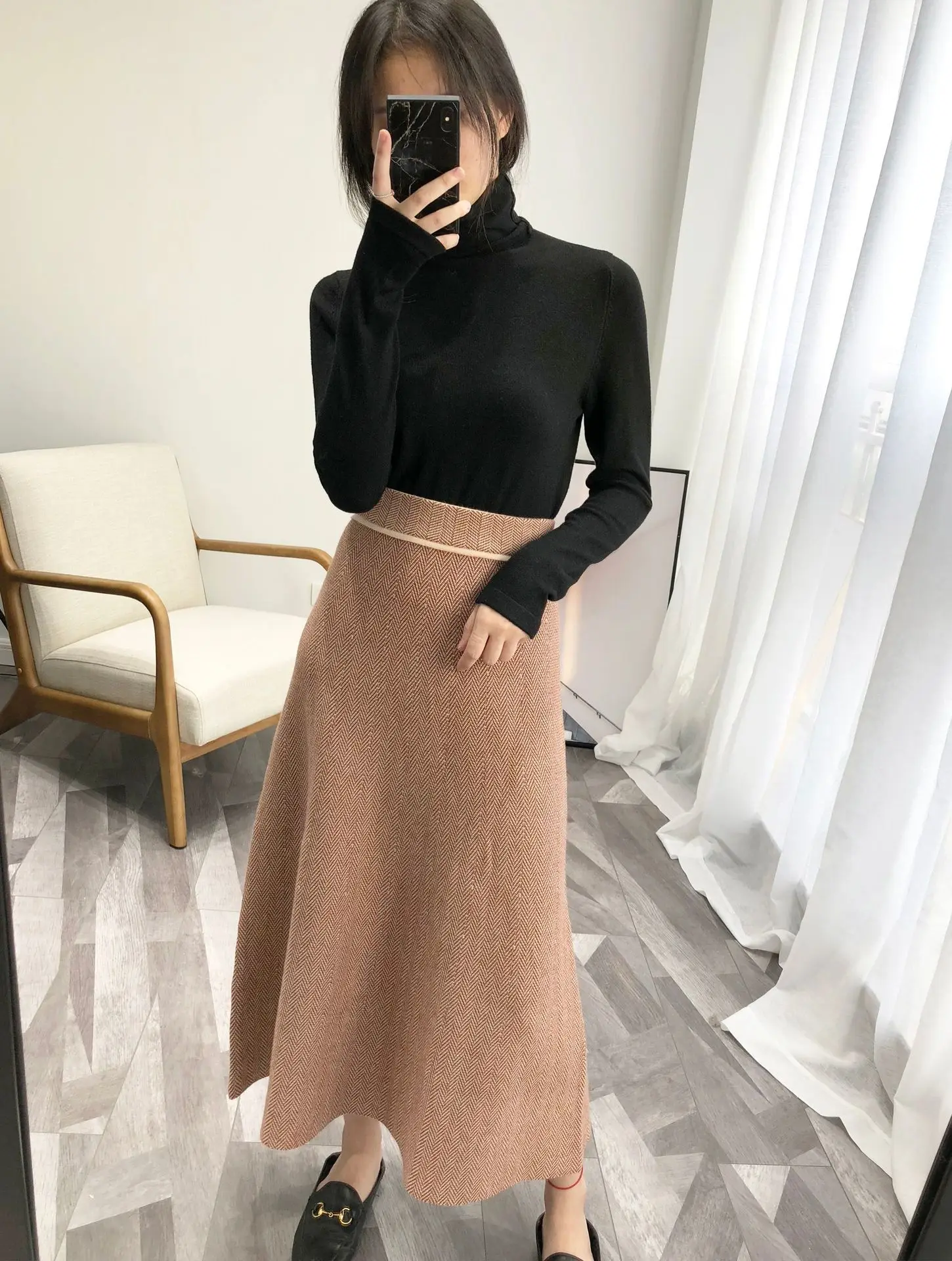 

2020 Autumn Basic Pullovers Long Sleeve Turtleneck Baby Pink Knitting Women White Sweater Pull Femme