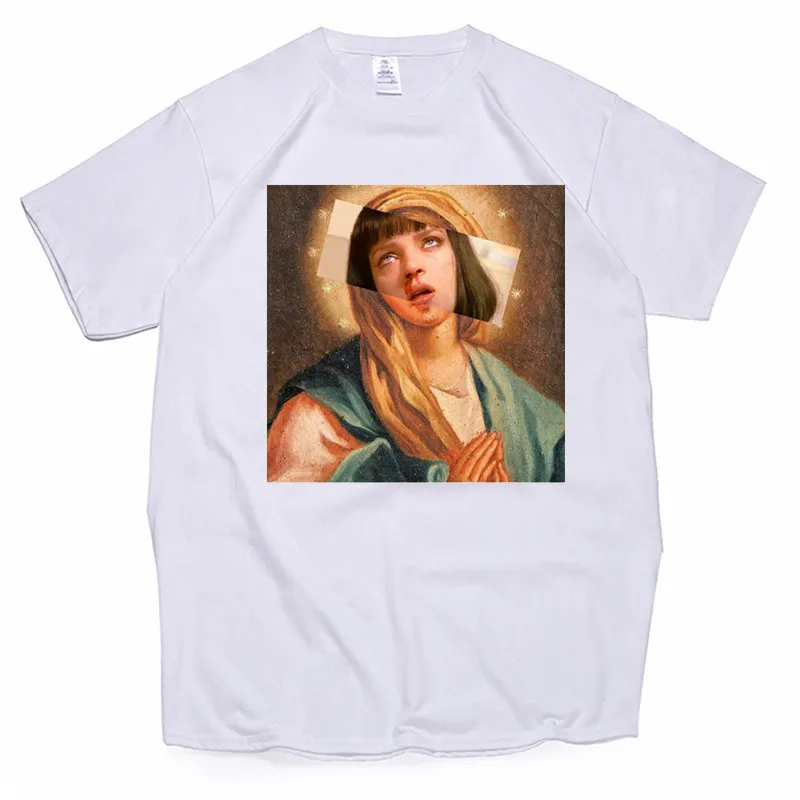 Футболка женская хлопковая унисекс одежда для скейтборда Рождества Дева Мария