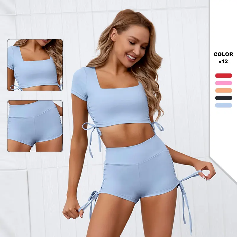 

New Women Summer Seamless yoga set Clothes for Fitness Sport Suit Sport Bra High Waist Leggings Suits GYM Clothing shorts Pants