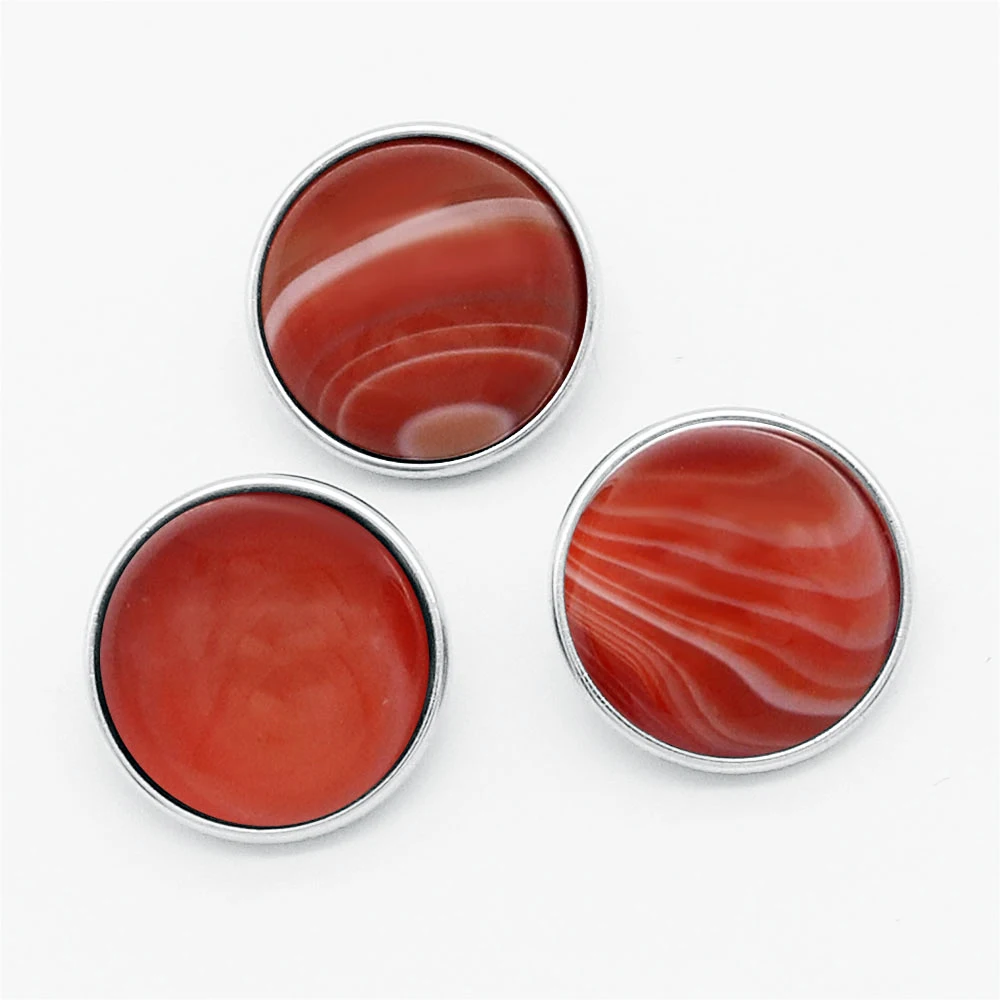  18mm Agate stone snap button Hot sale for bracelet OEM ODM T223 | Украшения и аксессуары