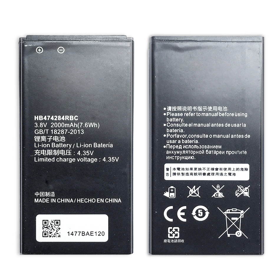 

Сменный аккумулятор HB474284RBC для Huawei C8816, Y550, Y560, Y625, Y635, G521, G620, Y5, Honor 3c lite, Honor3c lite, Honor3clie, HBattery