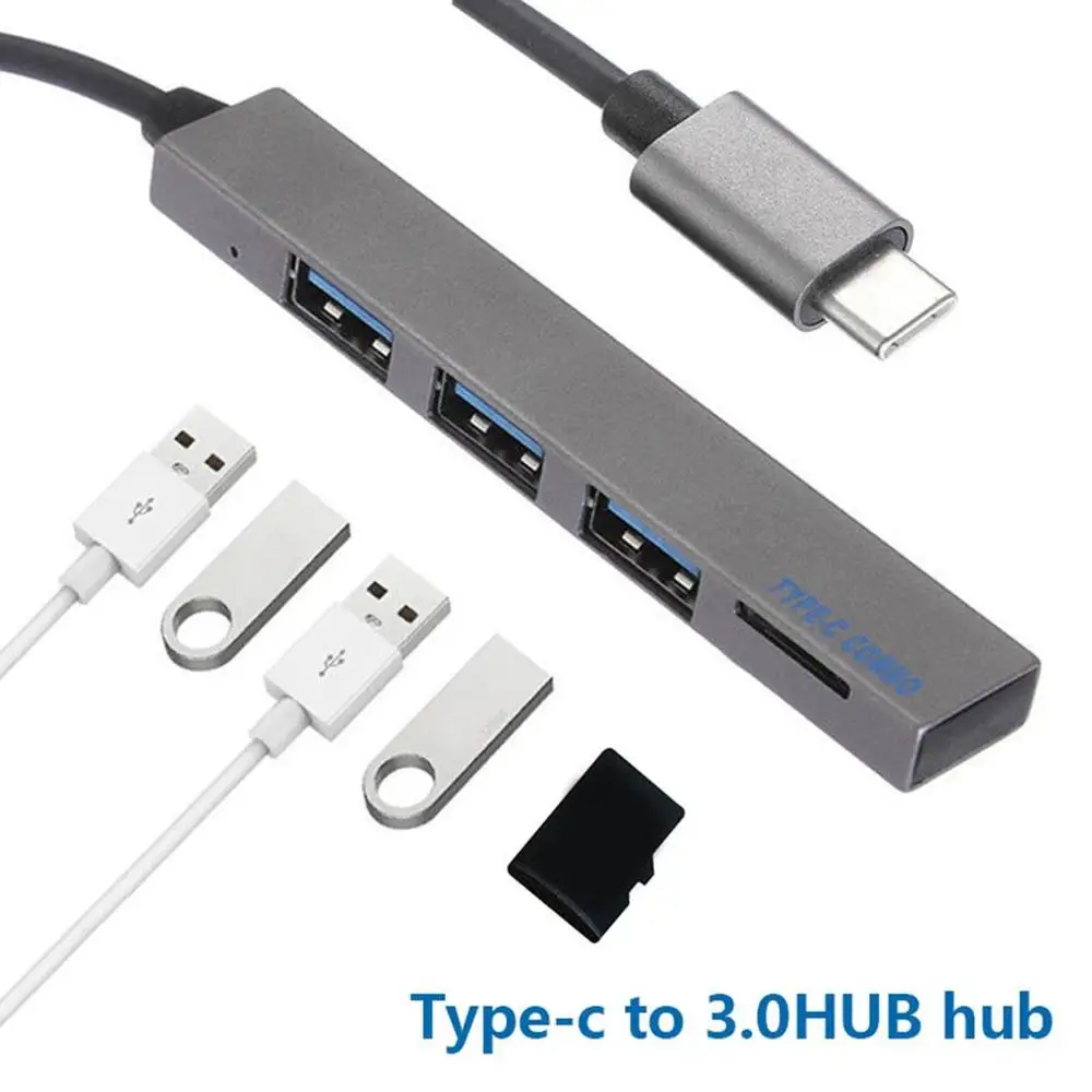 

4 в 1 взаимный обмен данными между компьютером и периферийными устройствами 3,1 Type-C концентратор USB 3,0 алюминиево-магниевого сплава концентра...