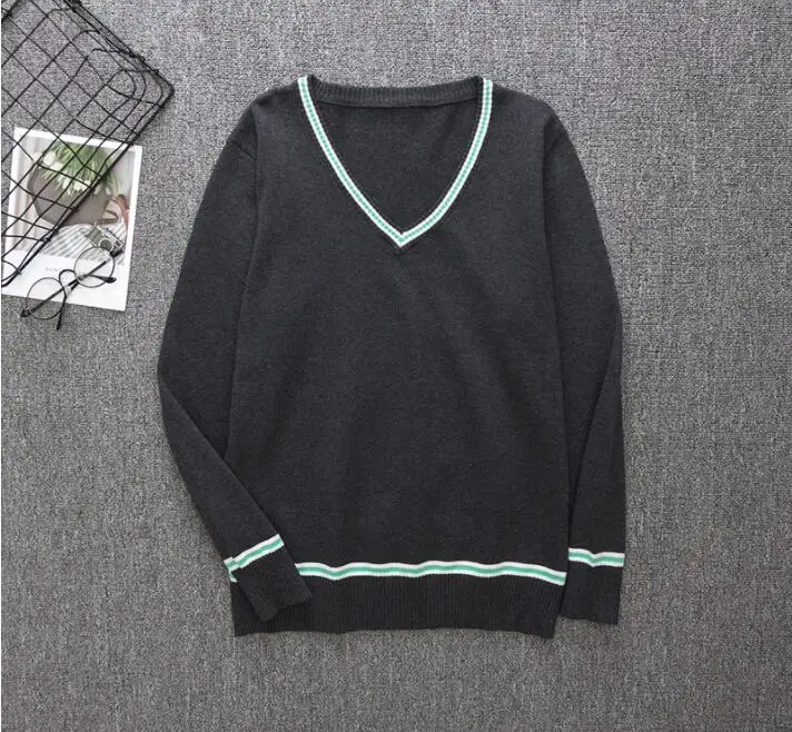 Spring School Uniform Sweater V-neck Daily Clothes Cosplay Series 4 colors All-match Costumes College Role Playing | Тематическая