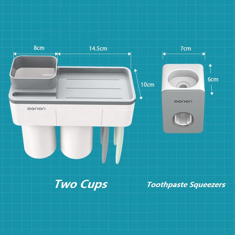 Настенный автоматический диспенсер для зубной пасты 4 чашки держатель зубных