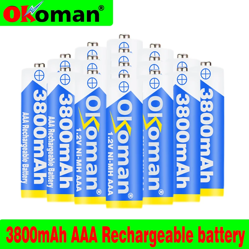 2020 1.2v Ni-MH AAA Rechargeable Battery 3A 3800mAh aaa ni-mh batteries battery rechargea for flashlight toys | Электроника