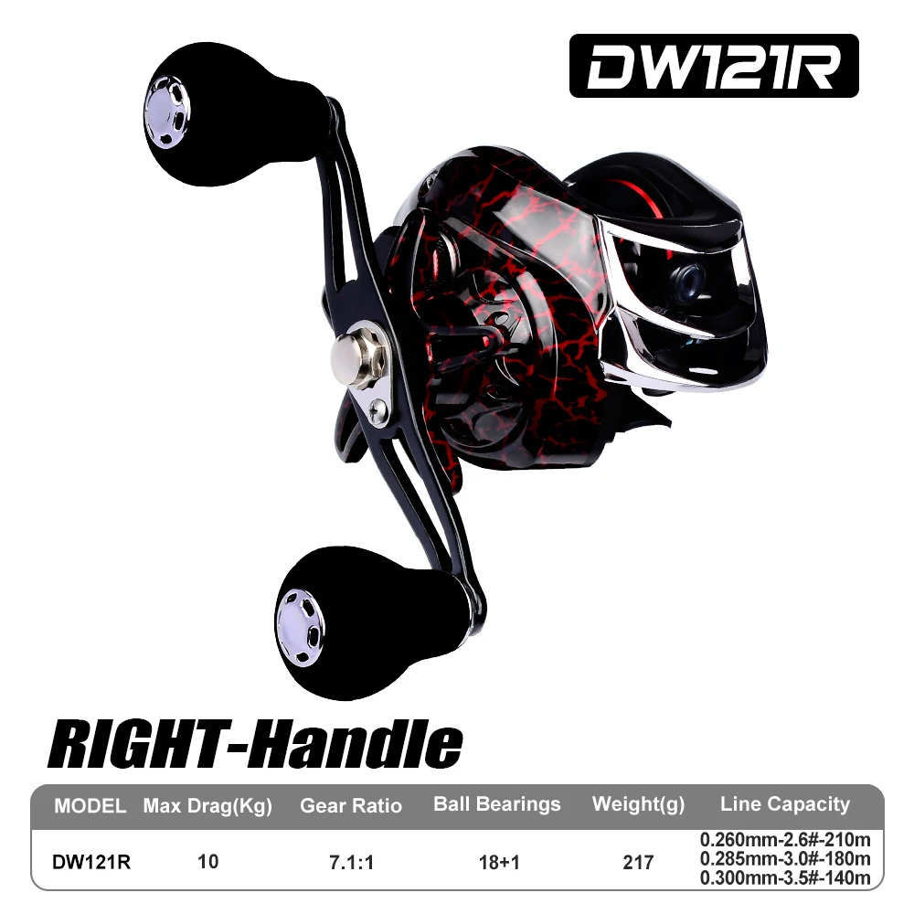 

Baitcasting Reel 18+1 Ball Bearings Fishing Reels Magnetic Brake Baitcaster Fishing Reel for Bass Cod Salmon Trout Fishing