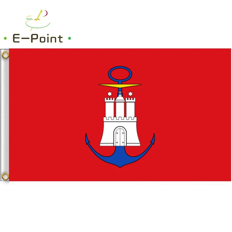 Флаг Гамбурга замечательной королевы (используется государственными кораблями)