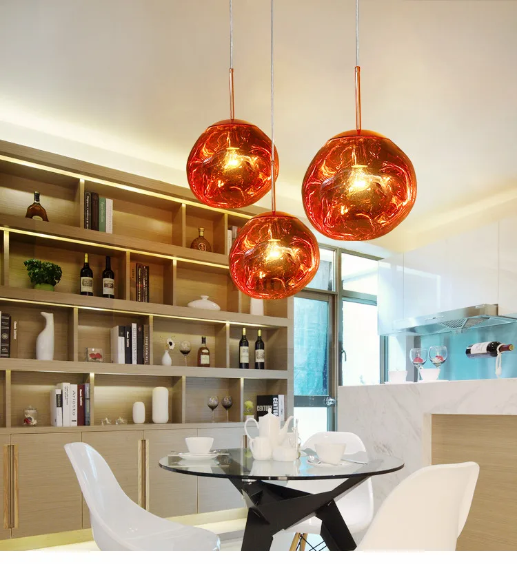 Современный стеклянный подвесной светильник Е27 украшенный искусственными