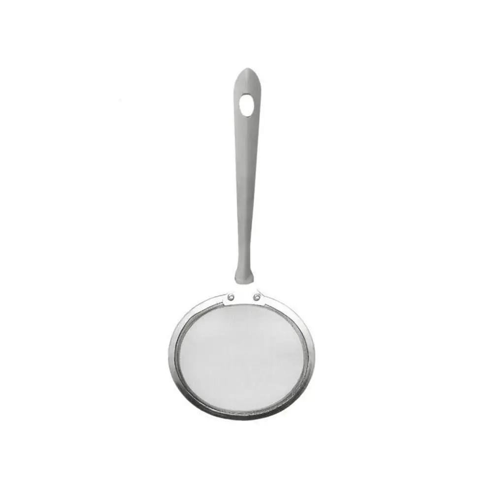 

Flour Sieve Colander Stainless Steel Mesh Sieve Cooking Tea Fine Mesh Wire Oil Skimmer Strainer Fried Food Net Kitchen Gadgets