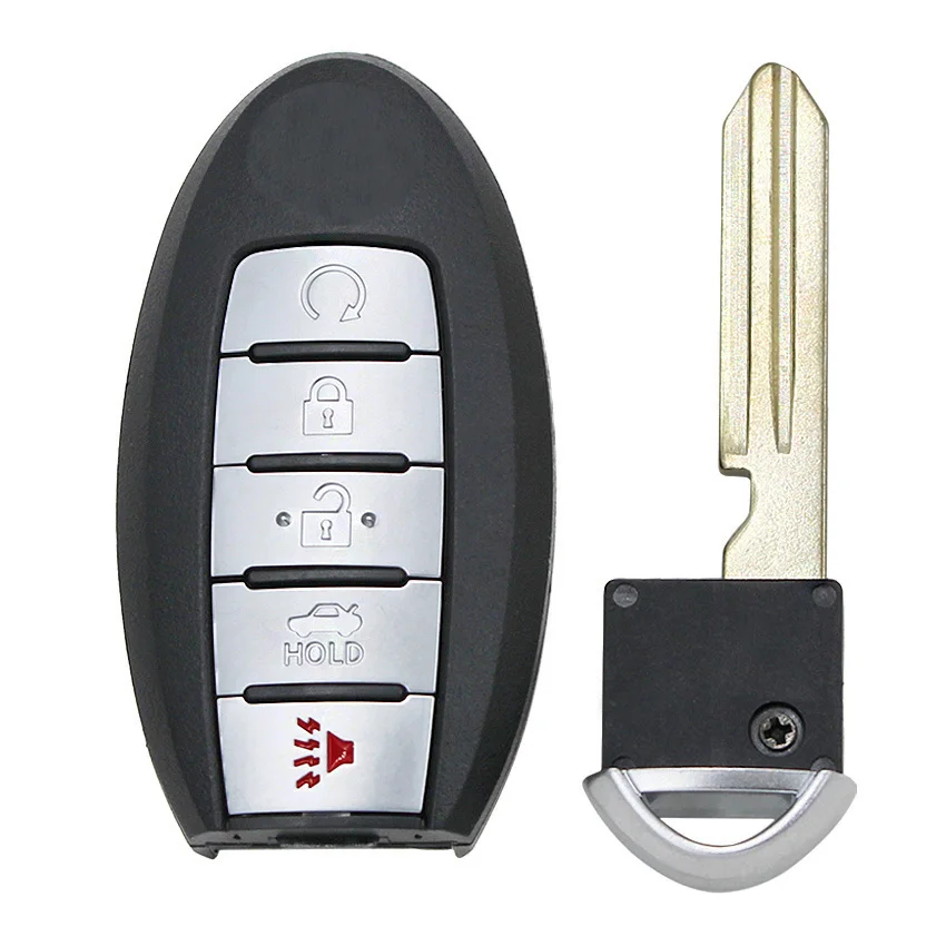 5 Buttons Smart Remote Key Fob 4+1 Button 433MHz 4A Chip For Nissan Altima Maxima Pathfinder Uncut KR5S180144014 S18014020 | Автомобили и
