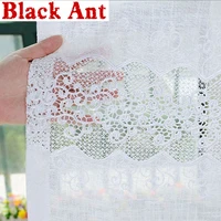 luxury white jacquard tulle curtains hollow out bottom lace design for bedroom delicate french window screen cortinas x zh037f