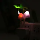 Лампа в виде грибов, 3 цвета, для спальни, детской комнаты, Светодиодные ночные светильники, лампа в виде гриба, люминария, светодиодный датчик, 220 В, лампа в виде гриба
