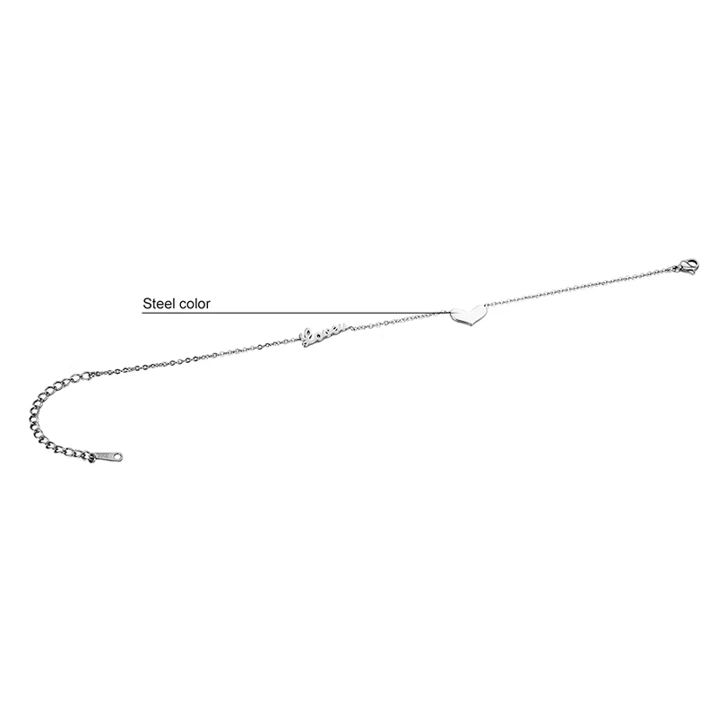 Браслет на ногу женский в форме сердца ножная цепочка с трубкой модное летнее