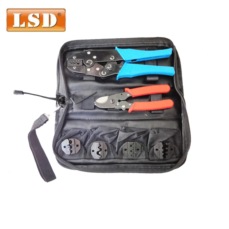 

Набор инструментов 6 шт. набор электрических инструментов многофункциональный набор инструментов с LS-04WF обжимной инструмент, резак кабеля и сменный набор штампов