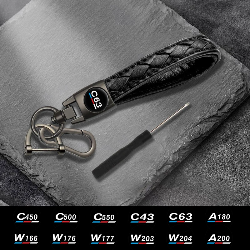 

1pcs Car Key Rings Badge Logo Key Chain For Mercedes Benz C450 C500 C550 C43 C63 A180 W166 W176 W177 W203 W204 A200 Accessories