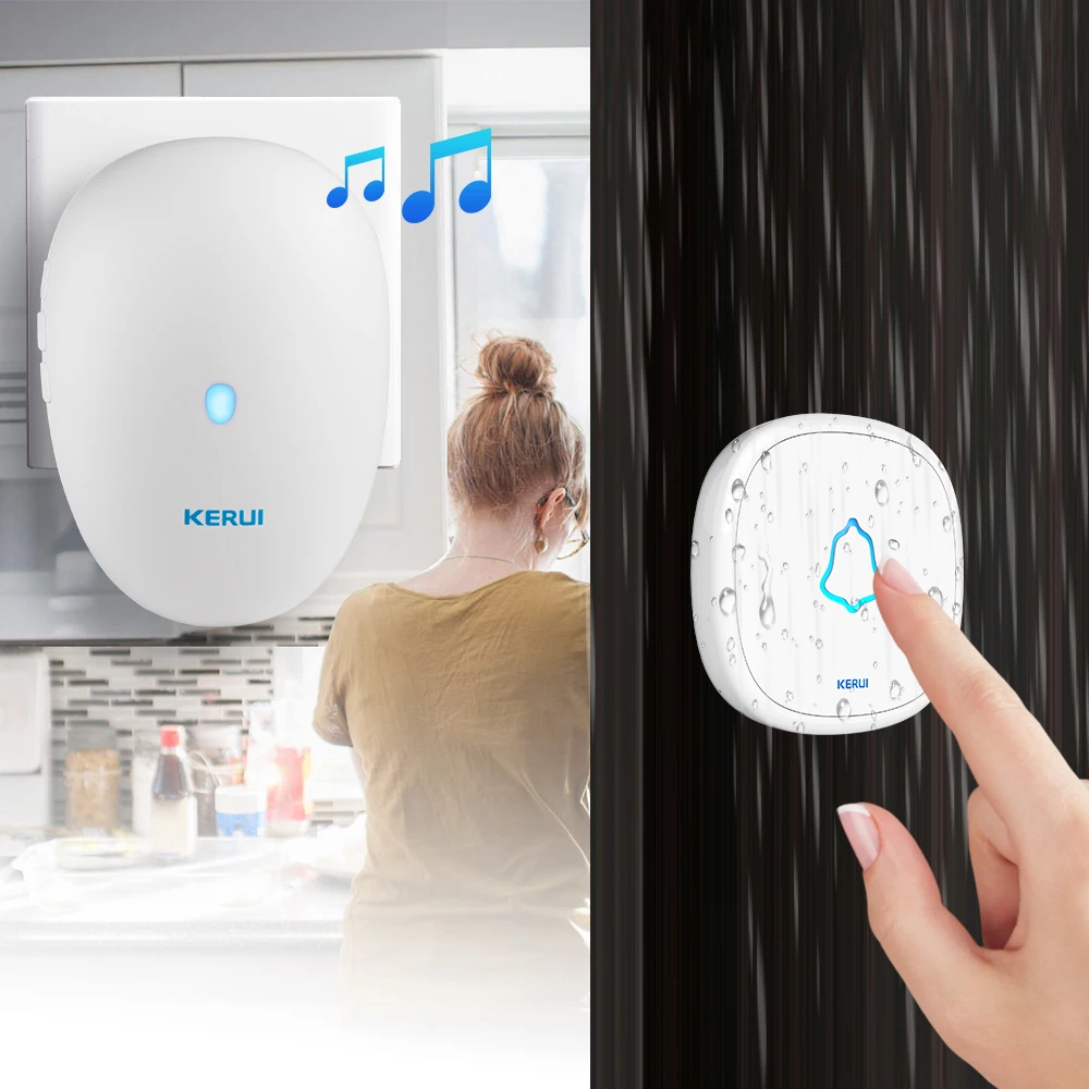 Умный дверной звонок KERUI M521 57 музыкальных водонепроницаемых беспроводных
