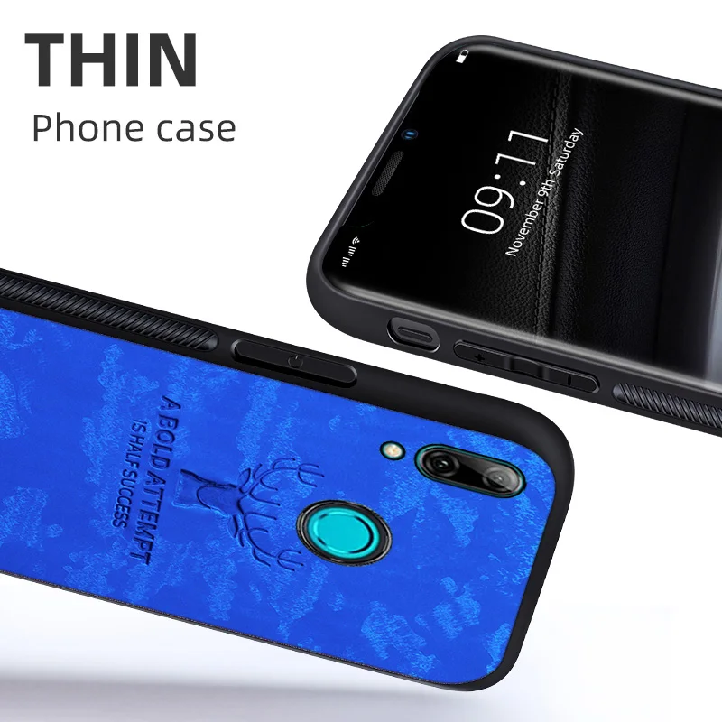 Прочный чехол из ТПУ и поликарбоната для Huawei Y9 2019 с рождественским оленем задние