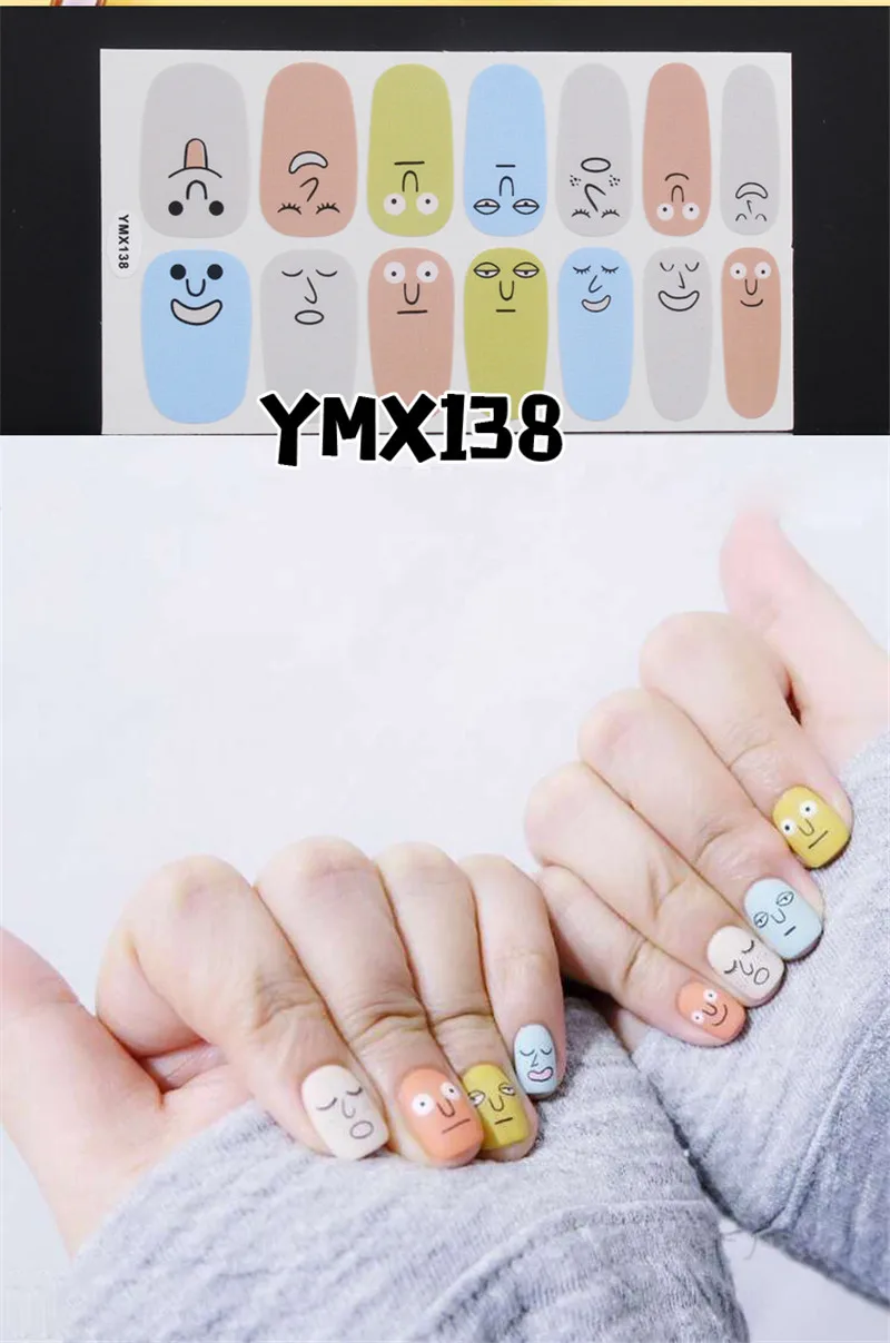 3D плед Снеговик Наклейки для ногтей самоклеющиеся черно белые DIY наклейки Советы