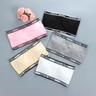 Топ-труба из чистого хлопка с буквами для девочек, без бретелек, для учащихся младшей и старшей школы, жилет, нижнее белье, спортивный бюстгальтер