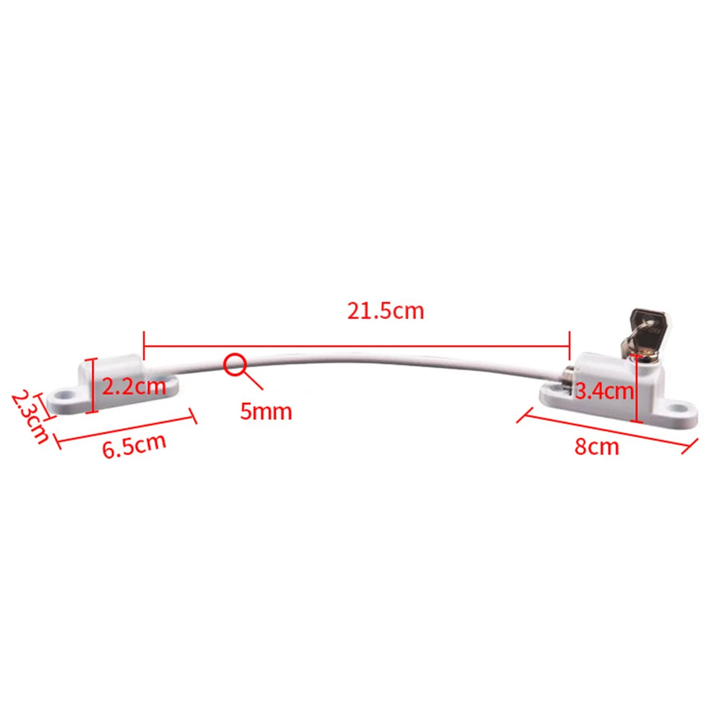 

Wardrobe Drawer Children Protection Anti-theft Home Office Baby Safety Window Lock Wire Cable Self Adhesive Door Restrictor