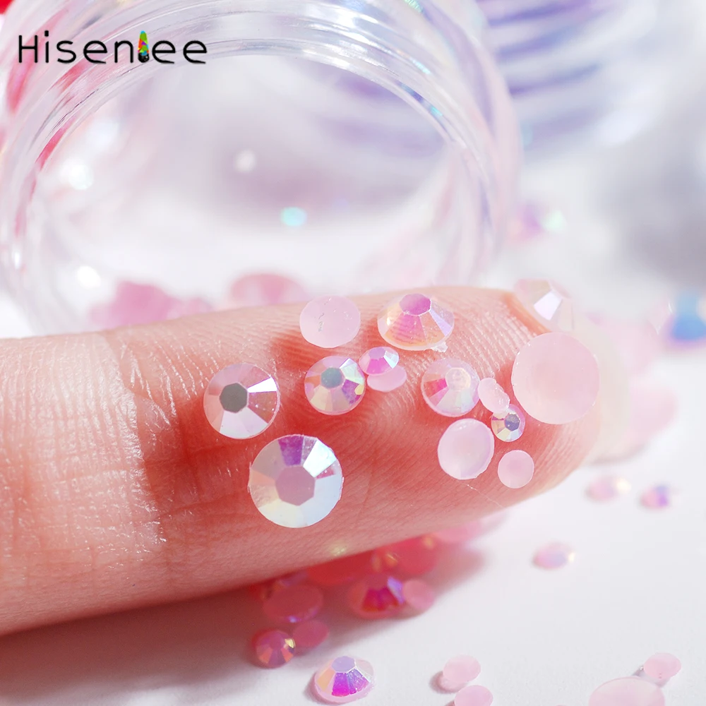 Высокое качество 1 коробка новинка хит многоцветные смешанные размеры стразы из