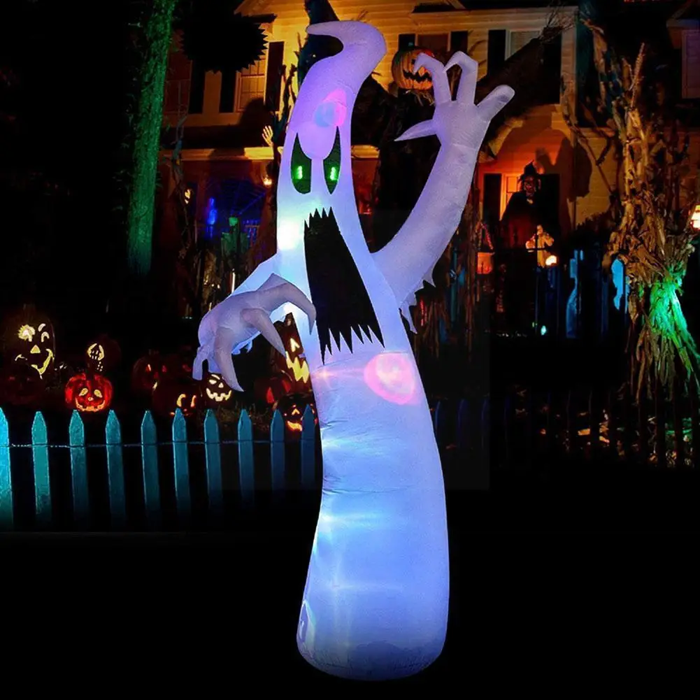 

Хэллоуин надувная модель подвижные реквизиты 3,6 м страшный фонарь Женский Хэллоуин белый праздничный привидение светящийся Q9f8