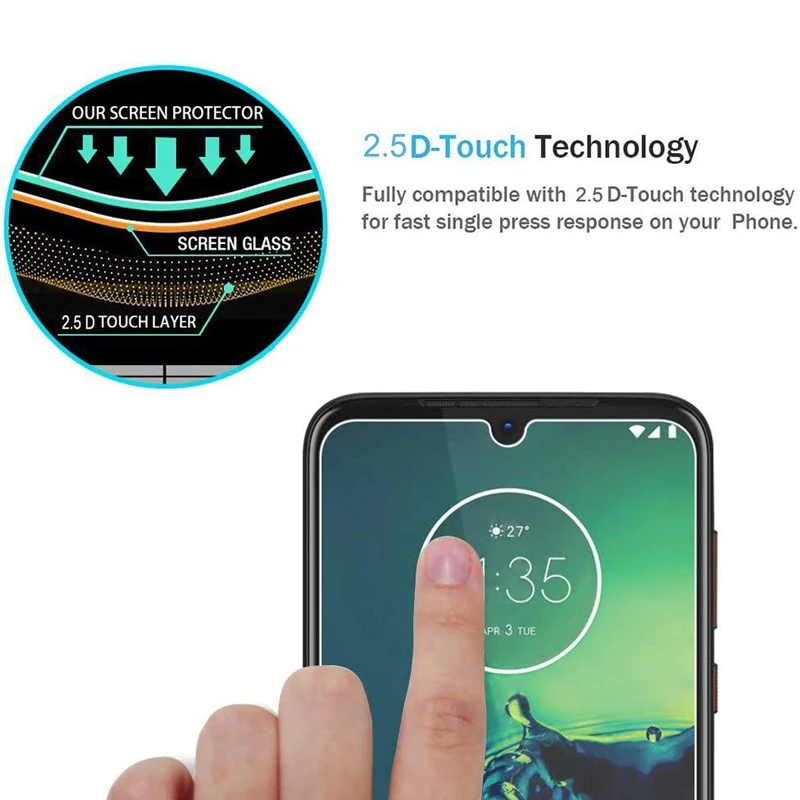 Закаленное стекло для Motorola Moto G8 Plus защитное протектор экрана Play|Защитные стёкла и