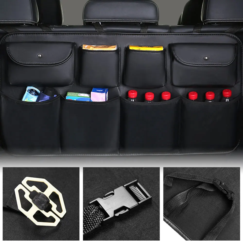Органайзер на заднее сиденье автомобиля сумка для хранения сетчатые карманы ПУ