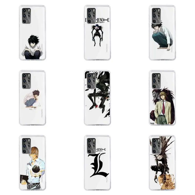 

Death Note Ryuk kiramanga anime Phone Case For Huawei P40 P30 P20 Mate Honor 10i 30 20 i 10 40 8x 9x Pro Lite Transparent Cover