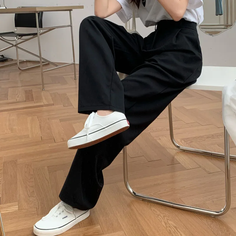 Брюки HziriP Женские повседневные с завышенной талией брюки широкими штанинами