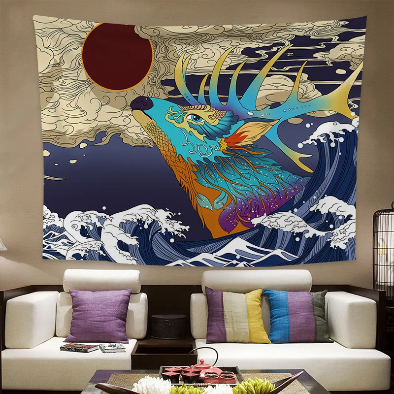Забавный горячий японский Фон тканевый креативный гобелен современный дизайн
