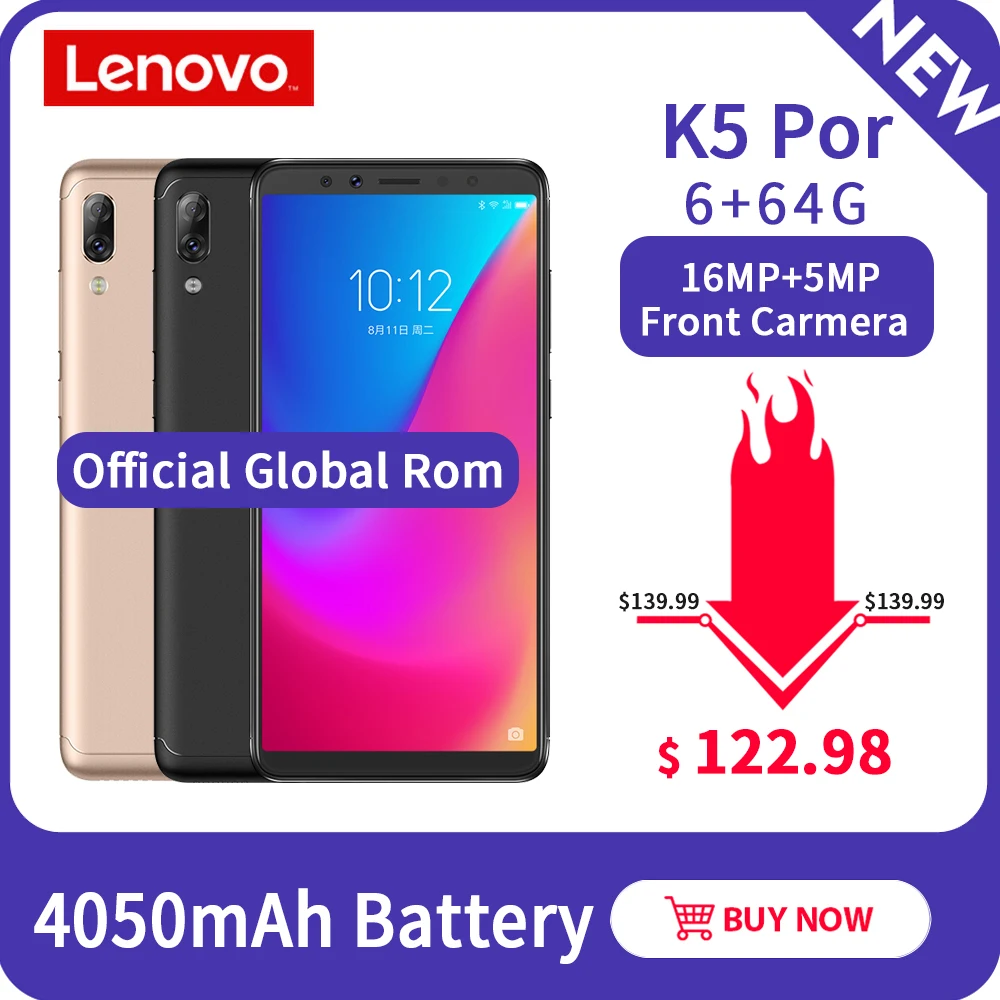Lenovo Snapdragon 636 K5 Pro 6 ГБ + 64 Гб 4050 мАч четыре камеры 5 99 дюйма 18:9 мобильный телефон 4G LTE