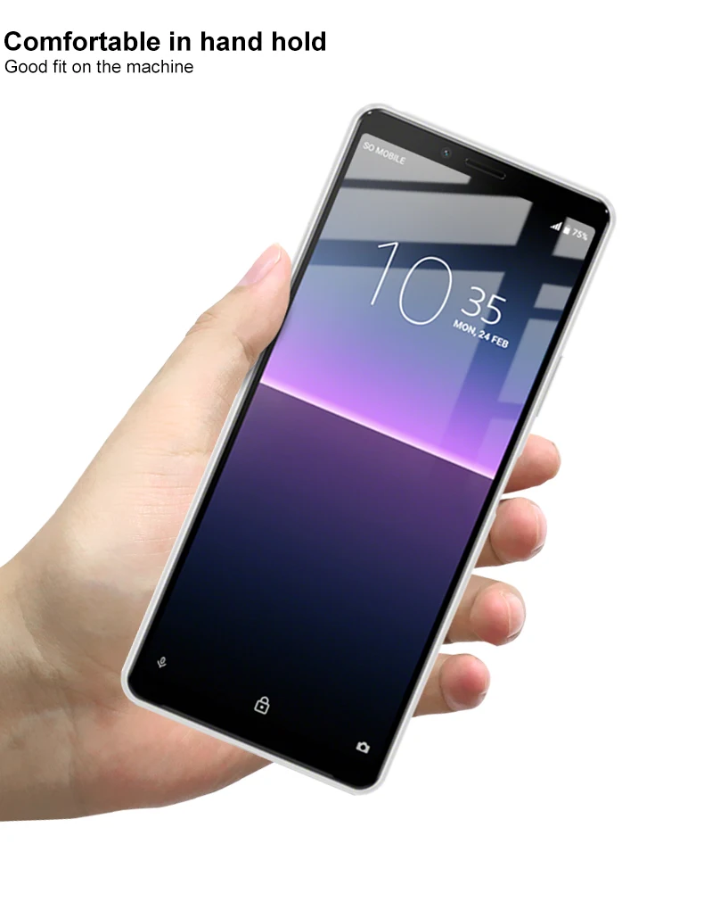

Imak Pro+ Sensitive Touch Full Coverage Glass for Sony Xperia 10 II Tempered Glass by Full AB Glue Adsorb