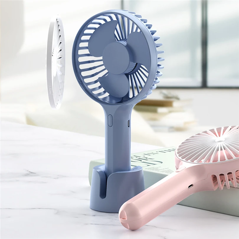 

1PC Handheld USB Fan Mini Rechargeable Portable Fan Cooler Wind Power Ultra-Quiet And Convenient For Student Office Outdoor J80