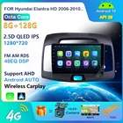Автомобильная Мультимедийная система на Android 10, 4 Гб ОЗУ, 64 Гб ПЗУ, с видеоплеером, GPS-Навигатором, Wi-Fi, для Hyundai Elantra, HD, 2006-2010, Carplay, NOdvd, типоразмер 2 din
