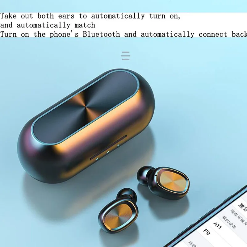 Smart Touch Wireless Binaural Bluetooth Headset 5.0 Sports Second Generation Bluetooth Headset Iphon Android Computer Universal