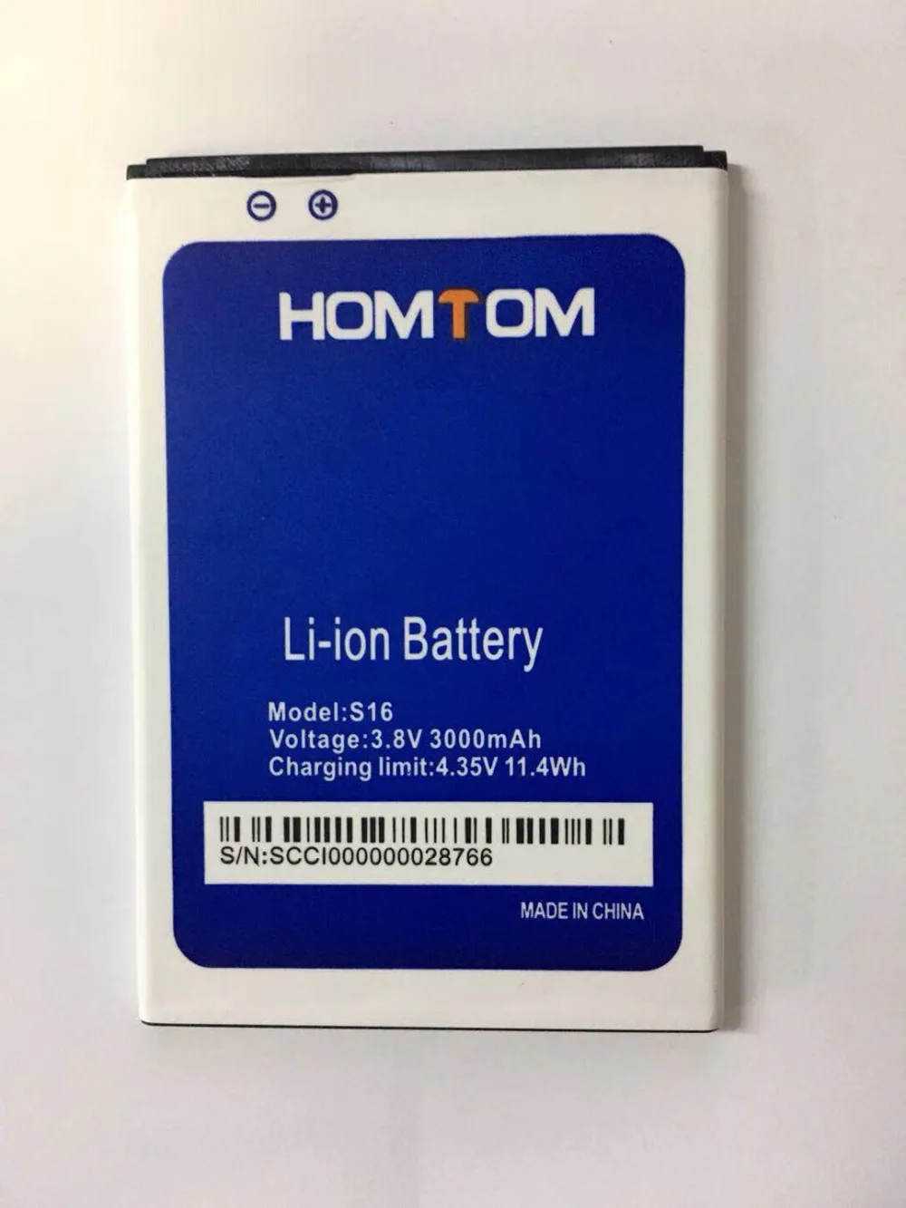 

100% Original S16 Battery 3000mAh Replacement 5.5inch HOMTOM S16 Mobile Phone Battery