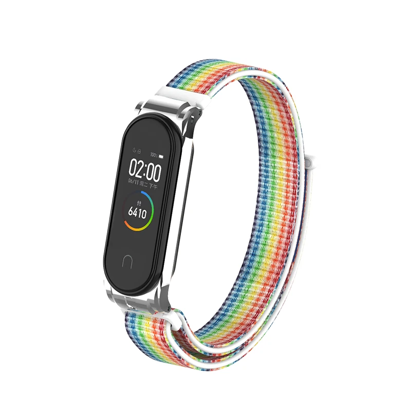 7403 Нейлоновый браслет-петля для Xiaomi mi, ремешок 4/3, mi Band 4, аксессуары для Xiaomi mi, ремешок 3, сменный ремешок - Цвет: 7403