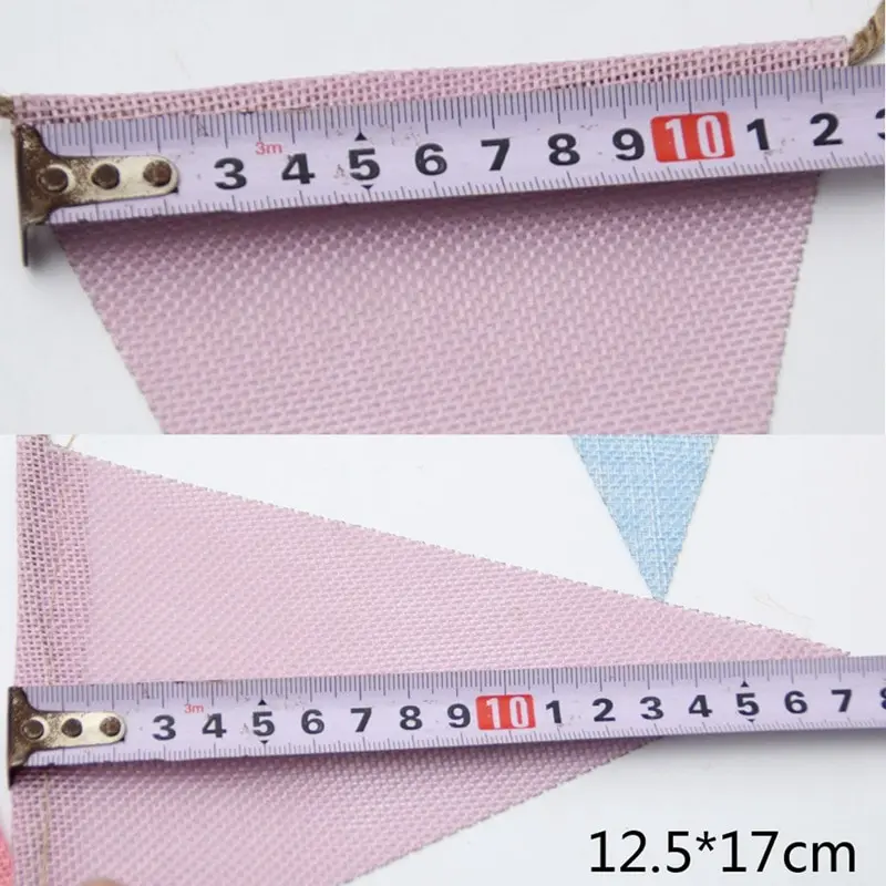 

Imitation Linen 6 Color Colored Pennants European Wedding Decoration Party Bunting Happy Birthday Banner Mexican Decoration