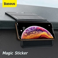 baseus foldable car phone holder for iphone sumsung xiaomi wall sticker magic holder nano rubber pad car mount holder stand