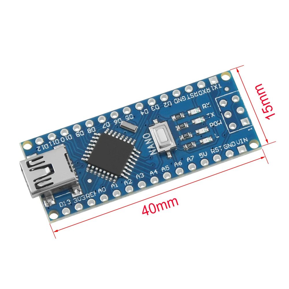 5 шт. для arduino Nano ATMEGA328P Mini USB с Загрузчиком совместимый контроллер 3 0 Для CH340 драйвер