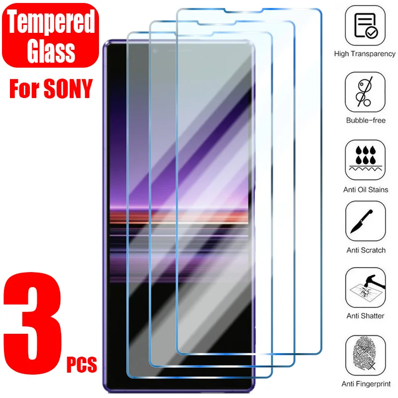Защитное стекло для Sony Xperia 5 10 II Plus XA1 3 шт. закаленное L L2 L3 L4 XZ1 Z3 Z4 Z5 Compact | Мобильные