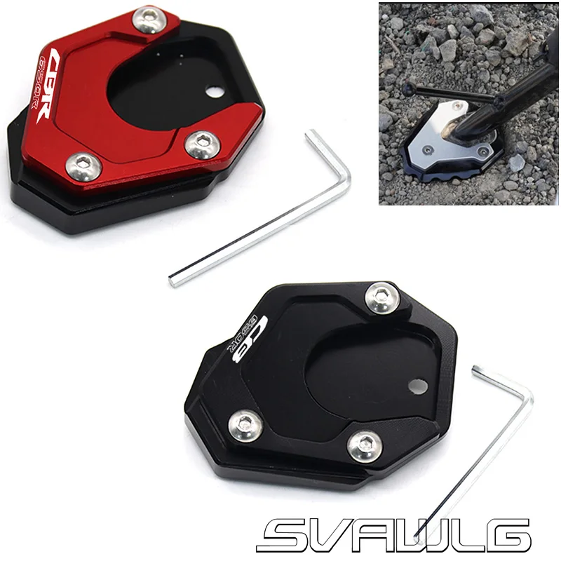 

For HONDA CB650R CBR650R 2019 2020 Motorcycle CNC Foot Side Stand Pad Plate Kickstand Enlarger Support Extension