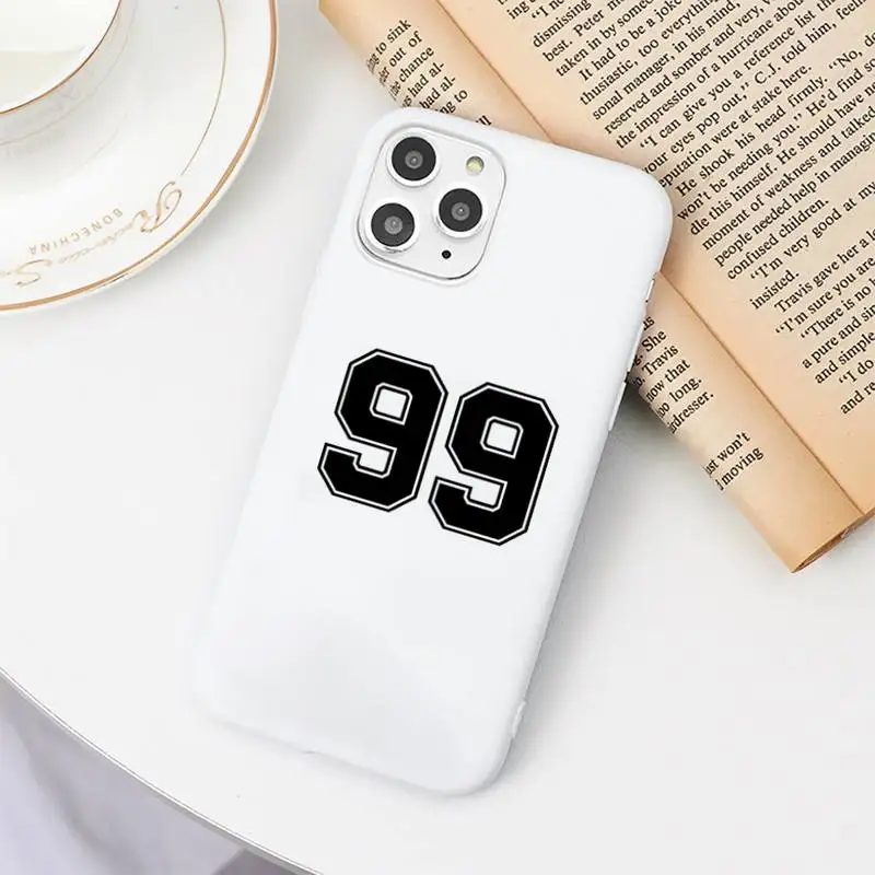 

Football Lucky number And letter Phone Case Candy Color for iPhone 6 7 8 11 12 s mini pro X XS XR MAX Plus