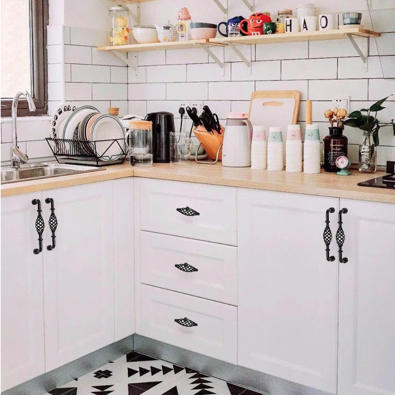 KK & FING винтажные бронзовые черные ручки для шкафа пустотелые птичьей клетки