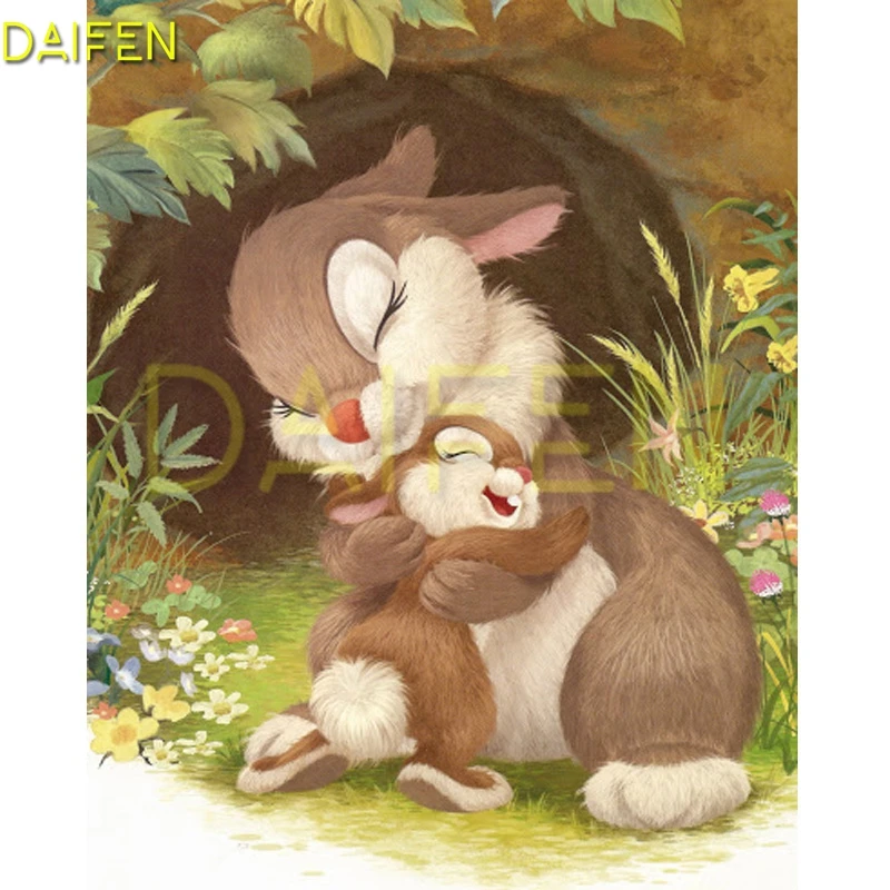 

Алмазная мозаика из квадратных страз с изображением кролика