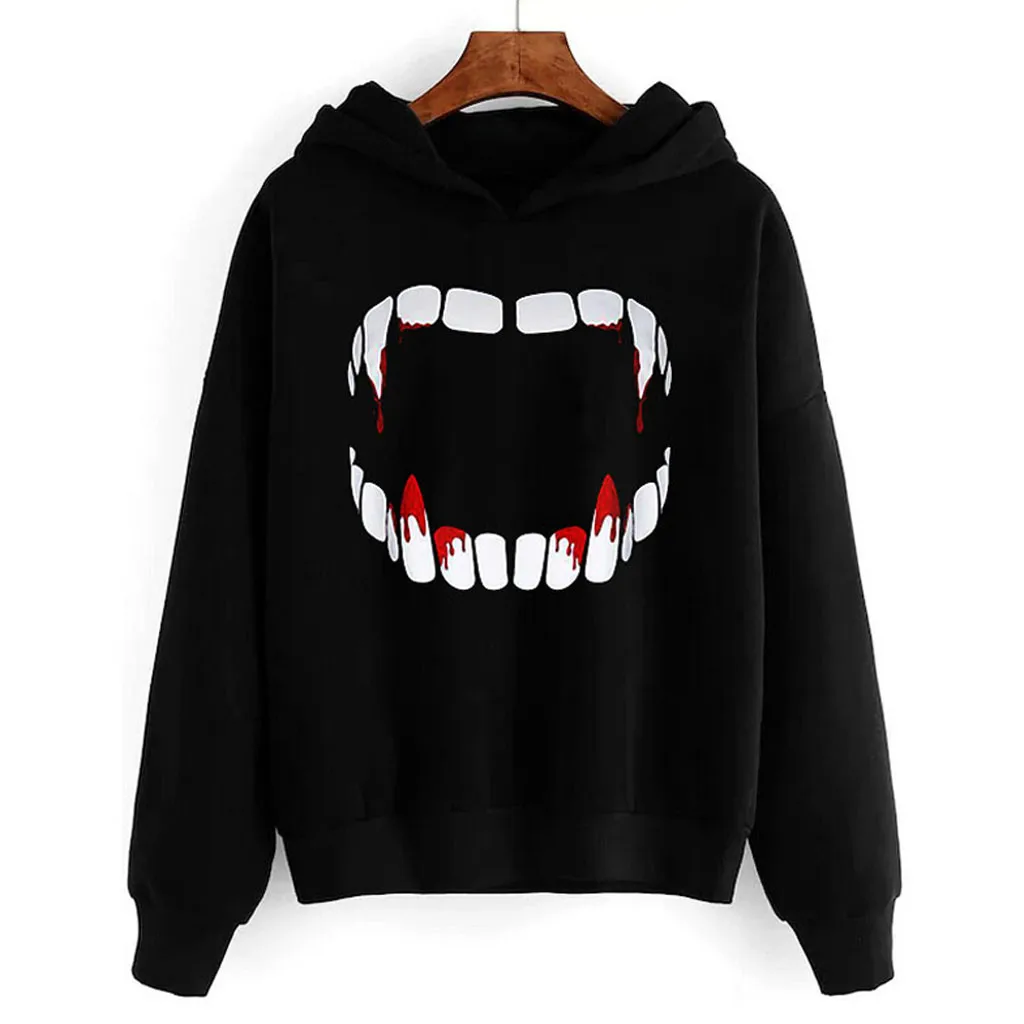 2019 горячая Распродажа Осень женщин Хэллоуин вампир ужас крови свитер пуловер с