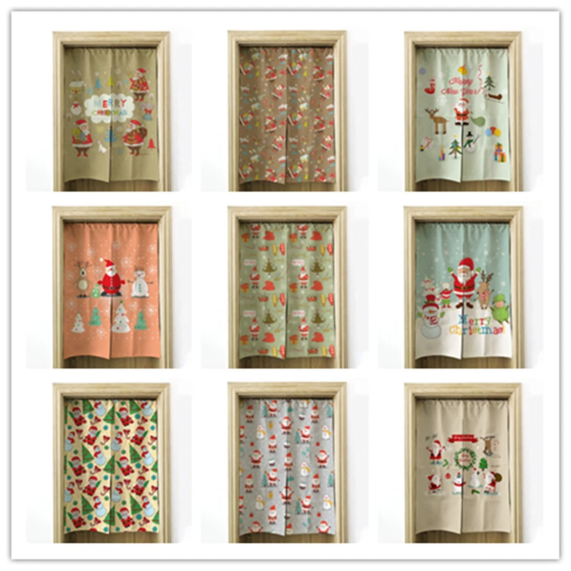 Рождественский занавес из хлопка и льна художественная перегородка для