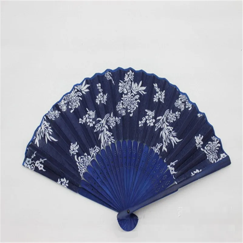 Складной веер из ткани Цветочный Свадебный танцевальный карманный в китайском