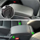 Автомобильный подлокотник из кожи и микрофибры для центральной консоли, защитная накладка для VW Golf 6 MK6 2010 2011 2012 2013